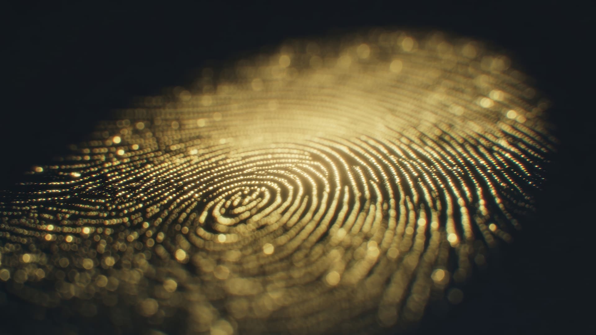 Goldener Fingerabdruck - Symbol für Identität