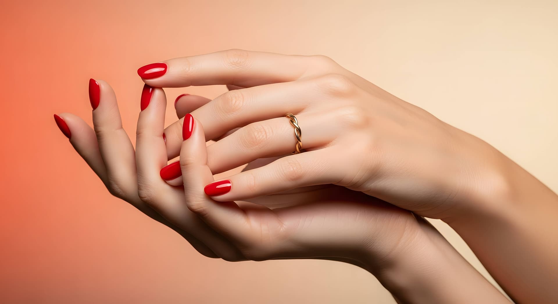 Klassische rote Nägel